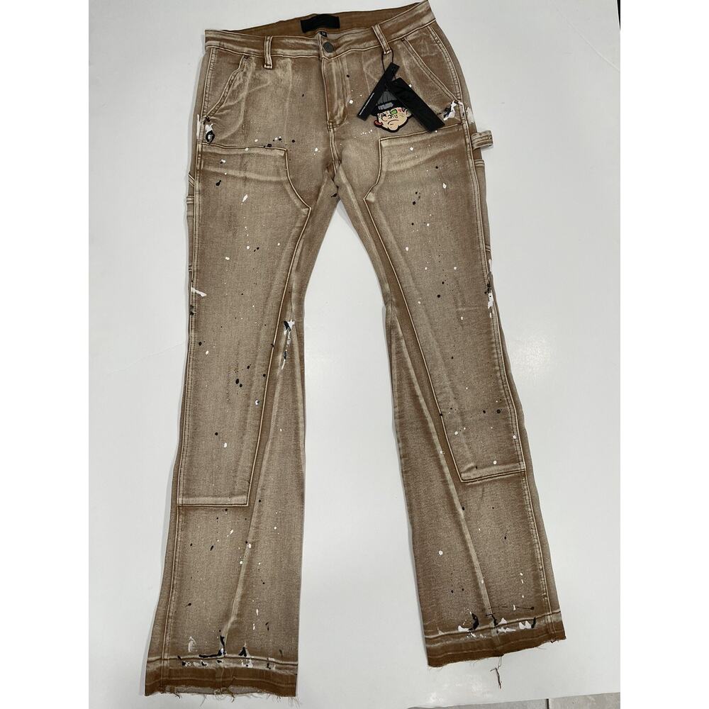 TULONES Khaki Carpenter Splash Pants 34 NWT!!